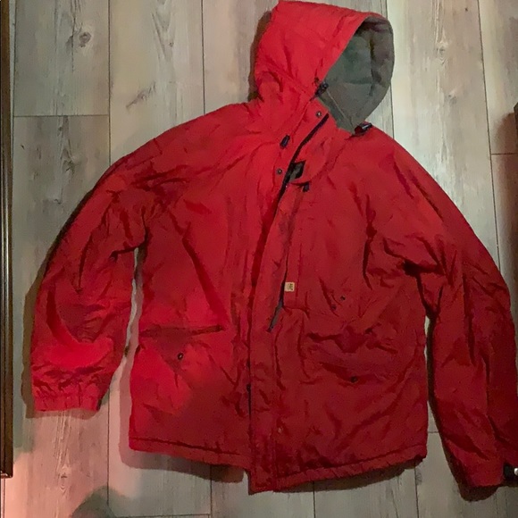 Abercrombie and Fitch hooded coat red - Picture 1 of 4